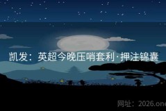 凯发：英超今晚压哨套利·押注锦囊